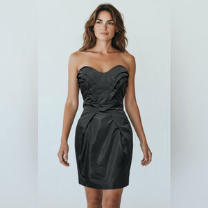 BCBGENERATION Black Strapless Sweetheart Cocktail Dress size 2